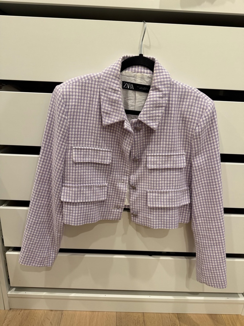 Gingham Cropped Blazer - Picture 2 of 4
